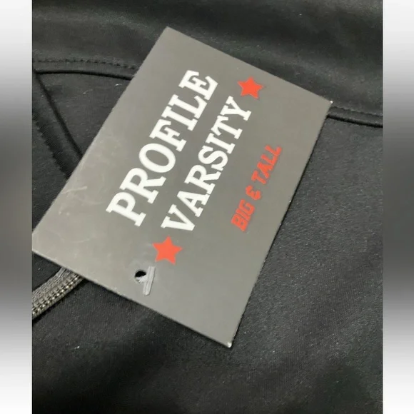 Profile Varsity Purdue Men’s Size 2XLT Black Quarter Zip Pullover Shirt NWT - Picture 4 of 8